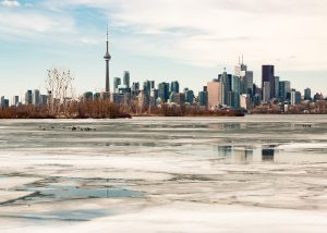 Image shows Toronto city in winter
