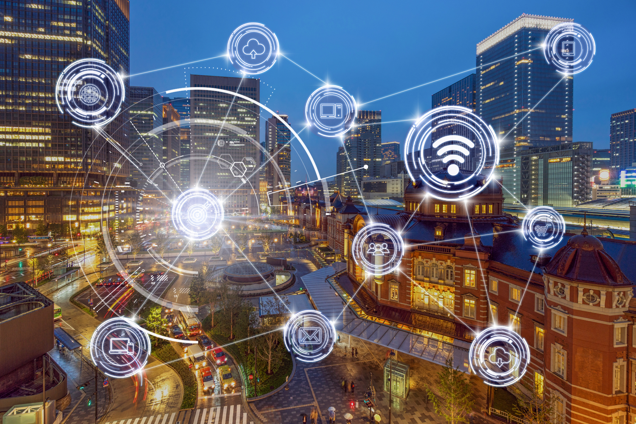 IOT concept as metaphor for "Working in Corona Quarantine"