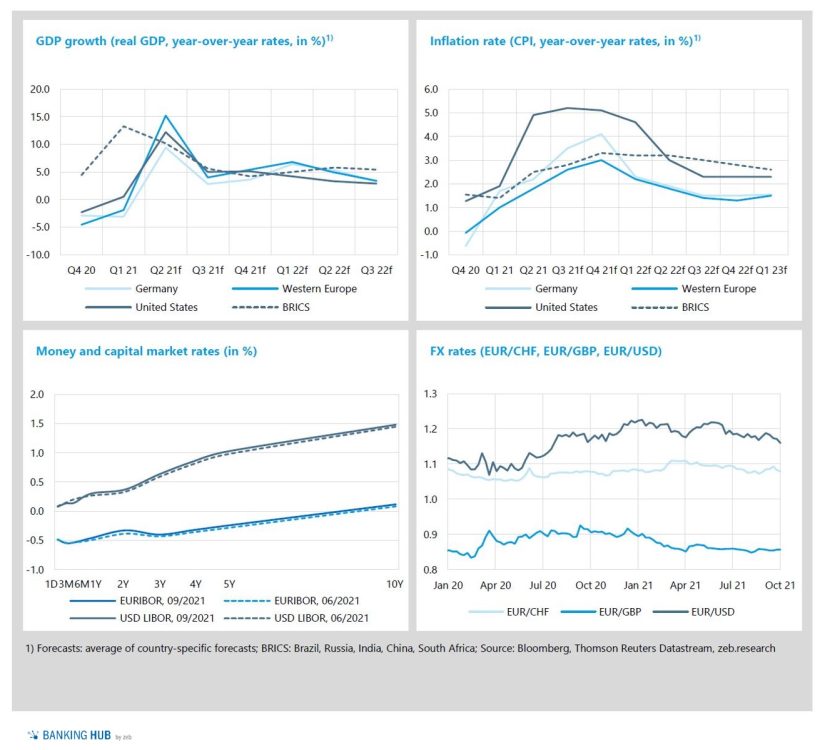 Economic environment 2021 second half: GDP growth, inflation rate, money and capital rates, FX rates