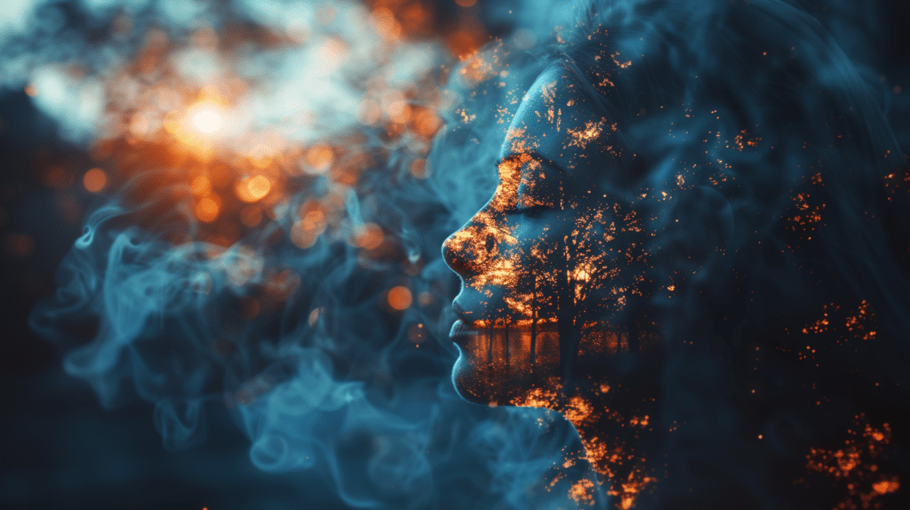 Thoughtful woman as a metaphor for psychological safety as an art of leadership