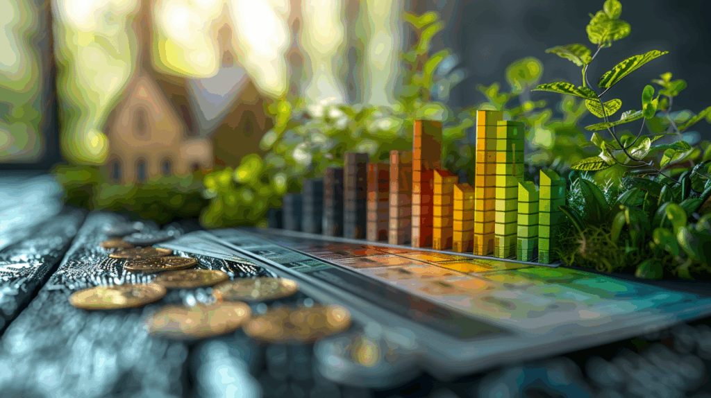 Image of real estate in abstract terms, focusing on climate efficiency.