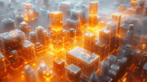 Abstract housing buildings as a metaphor for forbearance