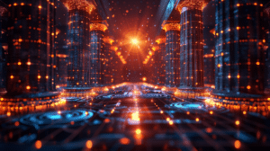 abstract bank building as a metaphor for how losing SNCI status can change the regulatory playing field of small institutions